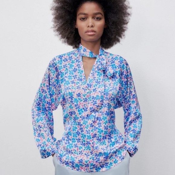 🆕tags ZARA Shabby chic blouse Xs - Picture 1 of 9